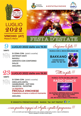 Vinchio | Festa d'Estate (edizione 2022)